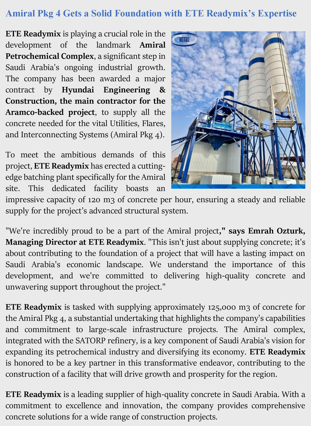 Amiral Pkg 4 Gets a Solid Foundation with ETE Readymix’s Expertise